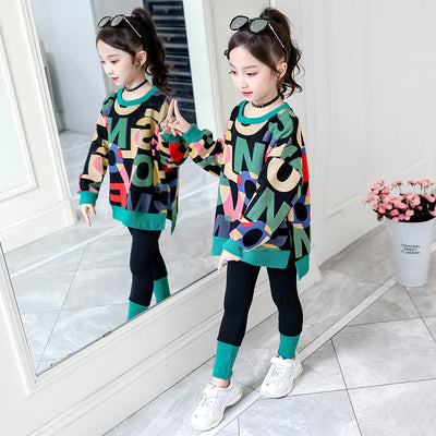 Conjunto Infantil Estilo Western Coreano - Suéter y Pantalón Dos Piezas - Image 6
