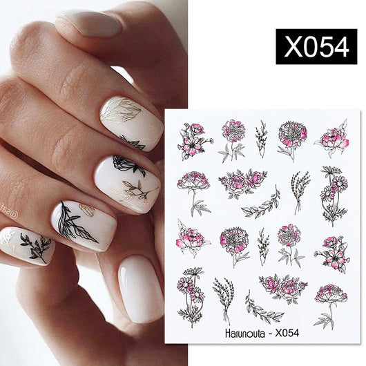 Calcomanías de Flores para Uñas - Transferencias Decorativas Autoadhesivas - Image 4