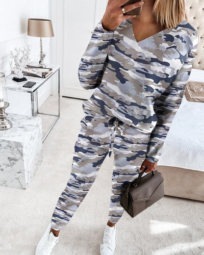 Pantalón Casual de Camuflaje con Manga Larga - Estilo Urbano Versátil - Image 2