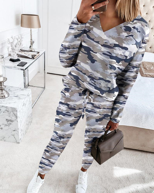 Pantalón Casual de Camuflaje con Manga Larga - Estilo Urbano Versátil - Image 2