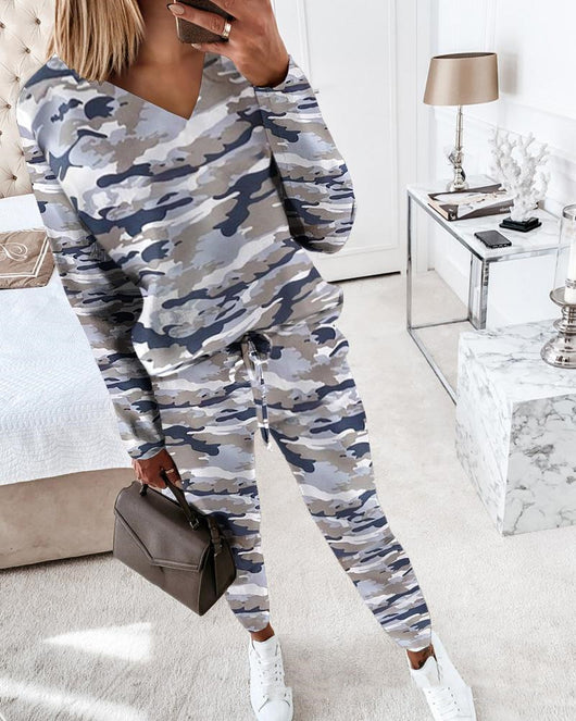 Pantalón Casual de Camuflaje con Manga Larga - Estilo Urbano Versátil