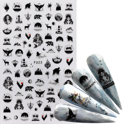 Calcomanías de Uñas Adhesivas - Diseños Decorativos para Manicura Instantánea - Image 36