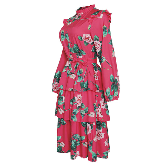 Vestido Retro Talla Grande con Encaje y Cordones - Manga Larga Dulce y Fresco - Image 14