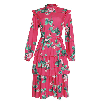 Vestido Retro Talla Grande con Encaje y Cordones - Manga Larga Dulce y Fresco - Image 22