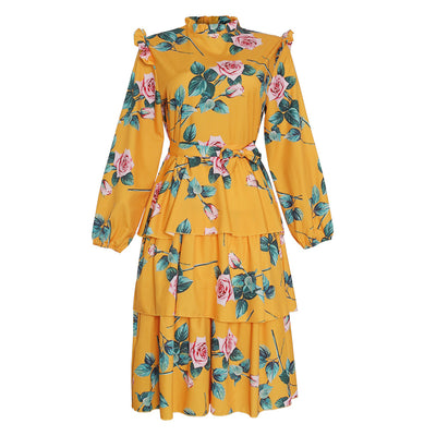 Vestido Retro Talla Grande con Encaje y Cordones - Manga Larga Dulce y Fresco - Image 19