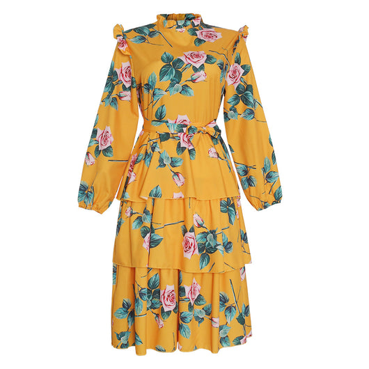 Vestido Retro Talla Grande con Encaje y Cordones - Manga Larga Dulce y Fresco - Image 19