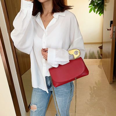 Bolso de Cuero para Mujer con Asa Superior y Diseño de Personalidad