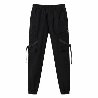 Pantalones Cargo Slim-Fit Elásticos en Negro - Image 7
