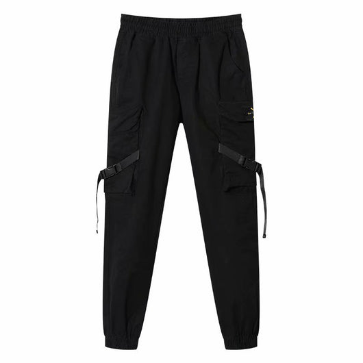 Pantalones Cargo Slim-Fit Elásticos en Negro - Image 7
