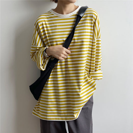 Playera Suelta de Cuello Redondo y Manga Larga para Mujer - Image 5