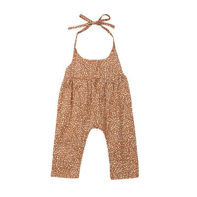 Enterizo Floral Amarillo Mostaza con Lunares para Bebé - Image 9
