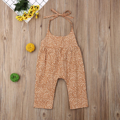 Enterizo Floral Amarillo Mostaza con Lunares para Bebé - Image 10