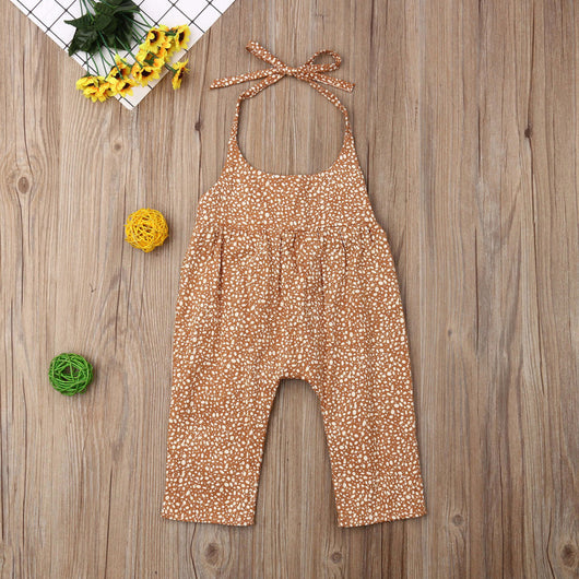Enterizo Floral Amarillo Mostaza con Lunares para Bebé - Image 10