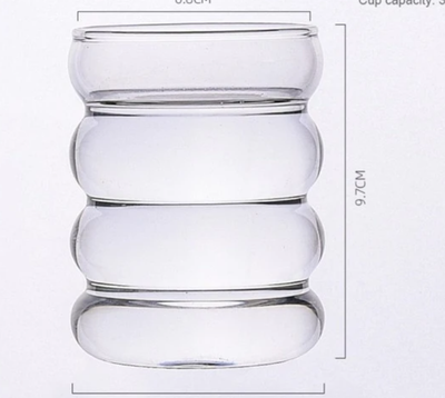 Vaso de Agua Transparente con Diseño Onírico