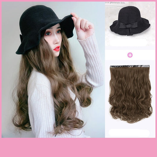 Peluca Sombrero Integrado Ondas Grandes Cabello Largo Rizos - Image 10