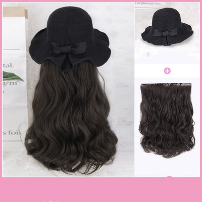 Peluca Sombrero Integrado Ondas Grandes Cabello Largo Rizos - Image 5