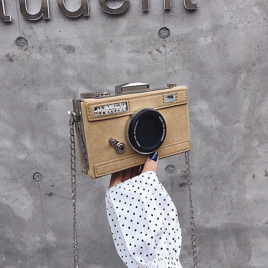 Bolso Bandolera Clutch con Diseño de Cámara en Ante - Estilo Único y Versátil - Image 14