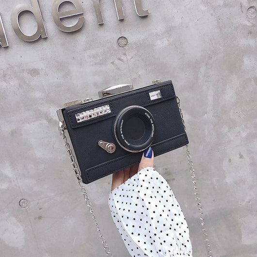 Bolso Bandolera Clutch con Diseño de Cámara en Ante - Estilo Único y Versátil - Image 17