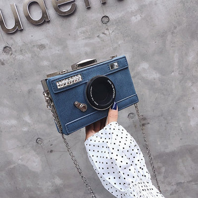 Bolso Bandolera Clutch con Diseño de Cámara en Ante - Estilo Único y Versátil - Image 15