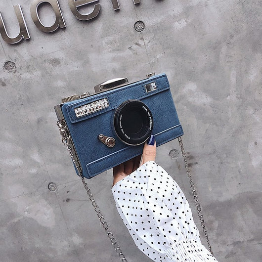 Bolso Bandolera Clutch con Diseño de Cámara en Ante - Estilo Único y Versátil - Image 15