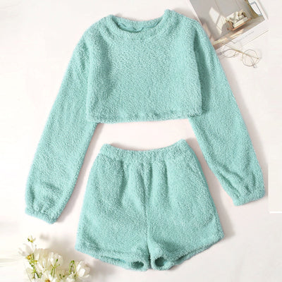 Pijama de Polar Coral Talla Grande - Conjunto Abrigado de Manga Larga para Casa - Image 6