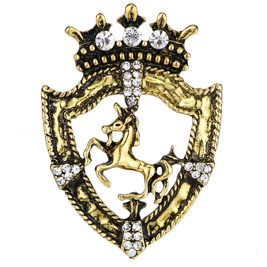 Broche Vintage con Coronas de Diamantes para Traje de Caballero - Image 2