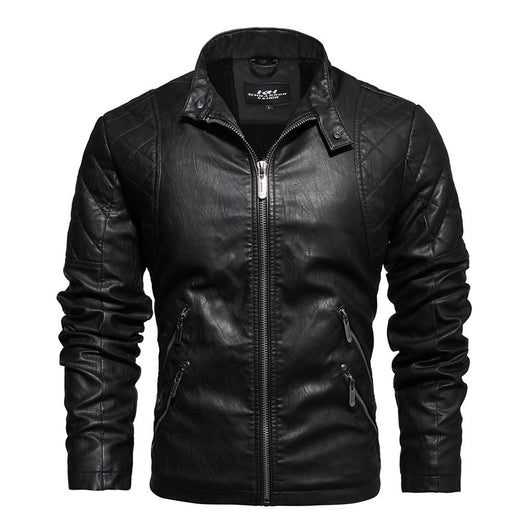 Chaqueta de Cuero PU Ajustada con Forro de Terciopelo - Image 10