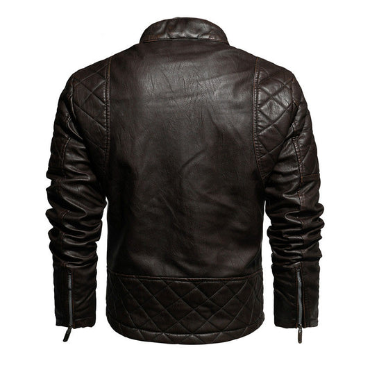 Chaqueta de Cuero PU Ajustada con Forro de Terciopelo - Image 2