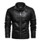 Chaqueta de Cuero PU Ajustada con Forro de Terciopelo