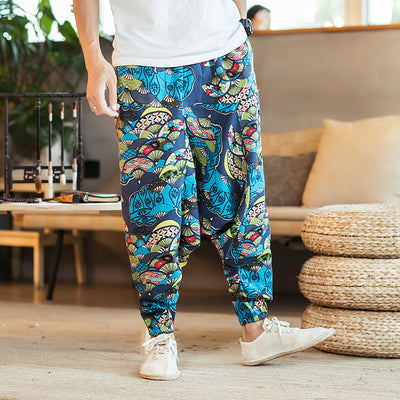 Pantalones de Lino Sueltos Estilo Hip-Hop Casual para Hombre - Image 2