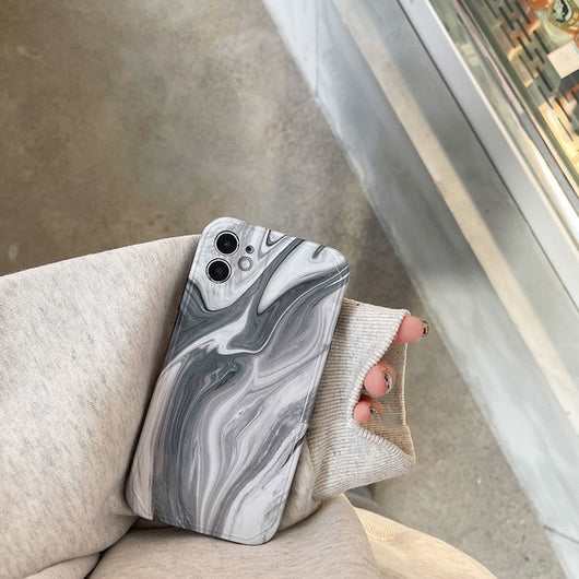 Funda para iPhone con Diseño Artístico Minimalista en Blanco y Negro