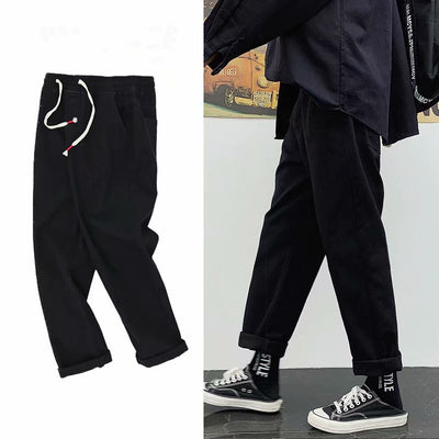 Pantalones Vaqueros Retro Hombre Corte Recto Suelto Cropped - Image 2