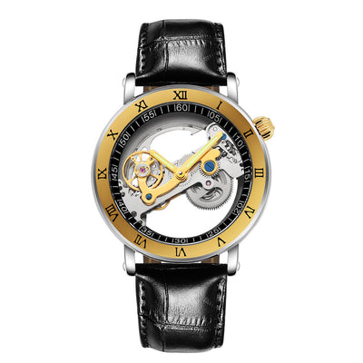 Reloj Mecánico Hombre Luminoso Resistente al Agua con Diseño Transparente Doble Vista - Image 12