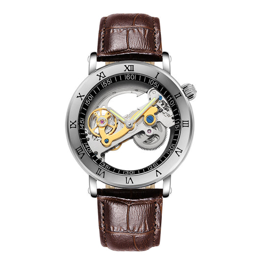Reloj Mecánico Hombre Luminoso Resistente al Agua con Diseño Transparente Doble Vista - Image 4