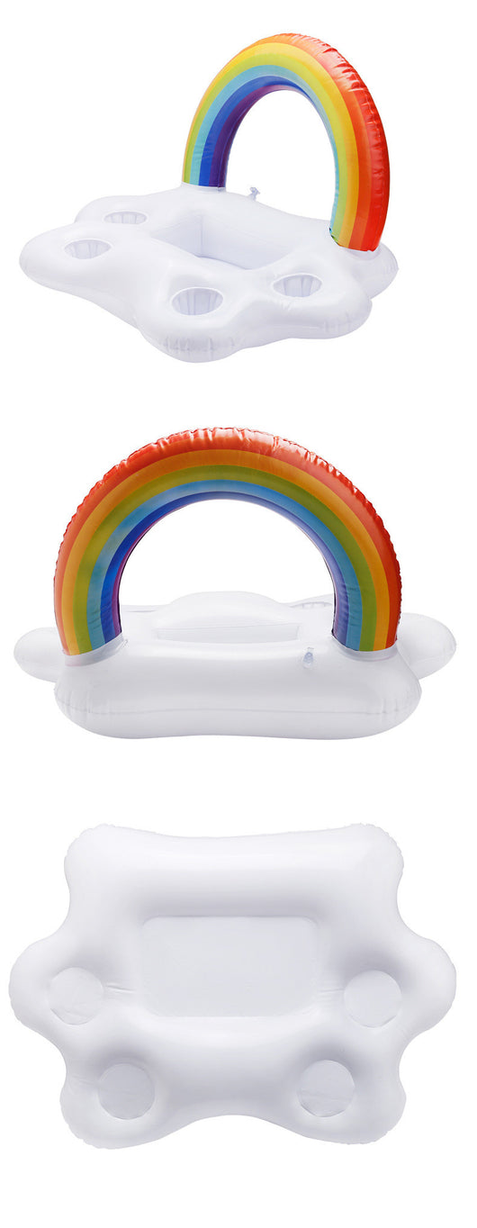 Portavasos Inflable Arcoíris para Piscina y Playa - Image 17