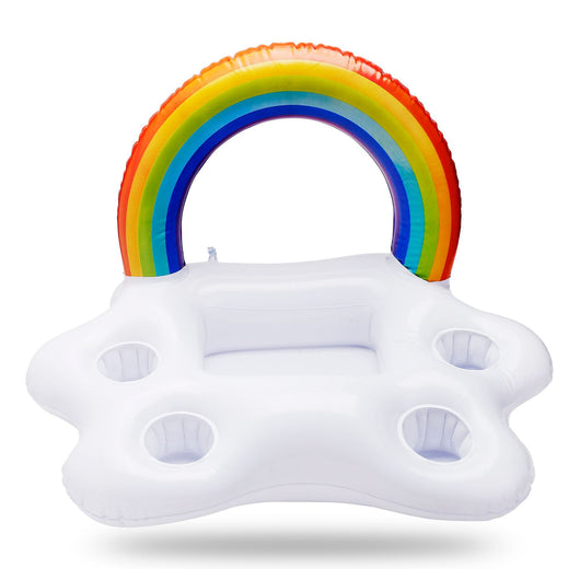 Portavasos Inflable Arcoíris para Piscina y Playa - Image 5
