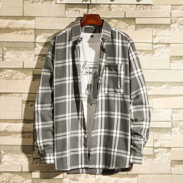 Camisa Suelta de Manga Larga para Hombre - Estilo Tendencia