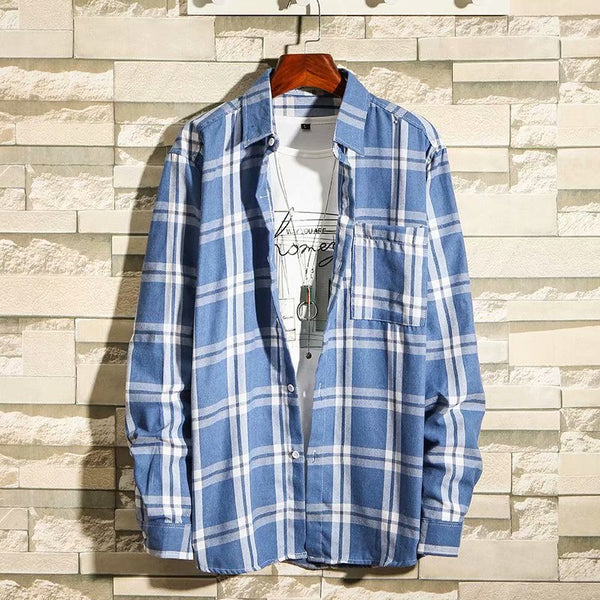 Camisa Suelta de Manga Larga para Hombre - Estilo Tendencia