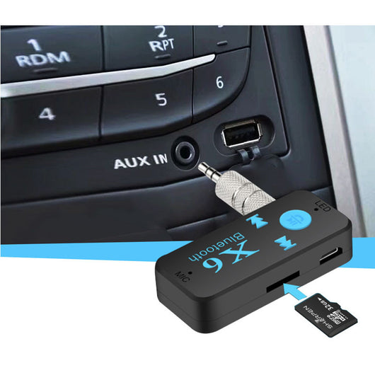 Receptor Bluetooth X6 para Auto con Lector de Tarjeta TF - Image 8