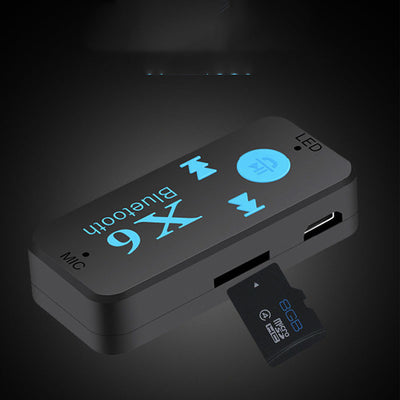 Receptor Bluetooth X6 para Auto con Lector de Tarjeta TF - Image 11