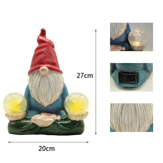 Estatua Solar de Resina con Gnomos LED para Jardín y Decoración de Patio - Image 7