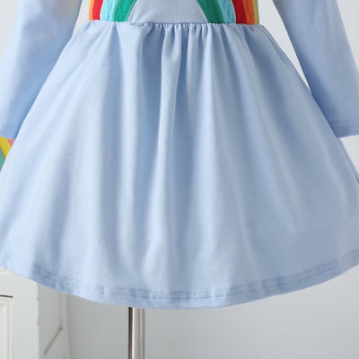 Vestido Infantil Arcoíris de Algodón con Mangas Largas - Image 21