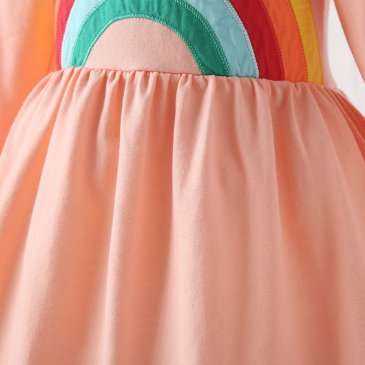 Vestido Infantil Arcoíris de Algodón con Mangas Largas - Image 27