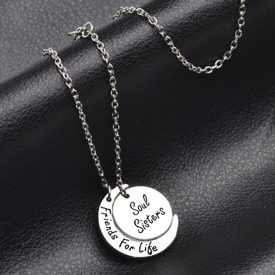 Collar Hermanas del Alma Amigas de Por Vida - Diseño Hueco de Estrella y Luna - Image 8