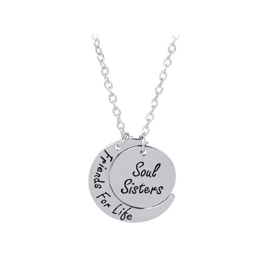 Collar Hermanas del Alma Amigas de Por Vida - Diseño Hueco de Estrella y Luna - Image 9