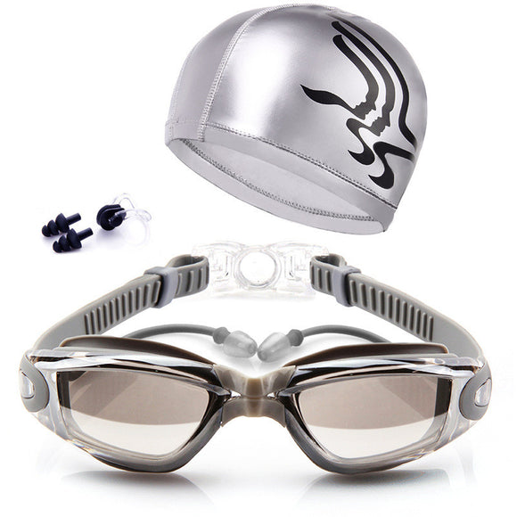 HD Swim Goggles Anti-fog Waterproof with Crystal Clear Vision