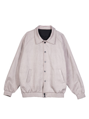 Chaqueta Uniforme de Béisbol Ante Suave Otoño Invierno Hombre Oversized - Image 4