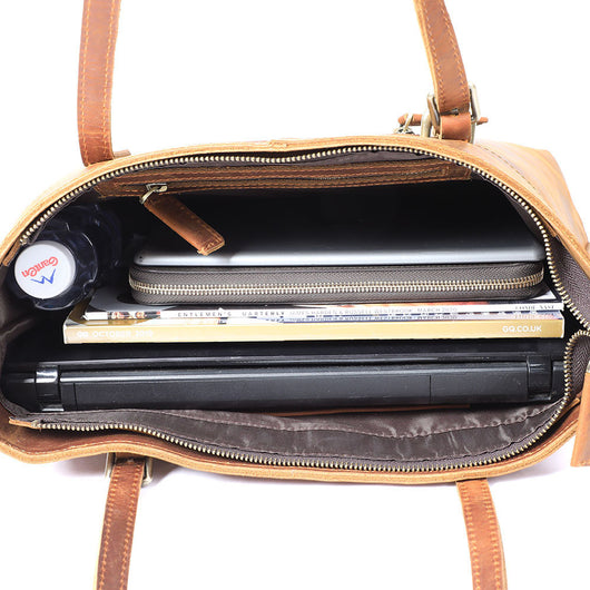 Bolso Tote de Cuero Genuino Vintage para Mujer - Estilo Retro - Image 17