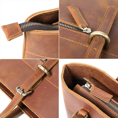 Bolso Tote de Cuero Genuino Vintage para Mujer - Estilo Retro - Image 23