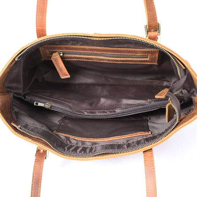 Bolso Tote de Cuero Genuino Vintage para Mujer - Estilo Retro - Image 11